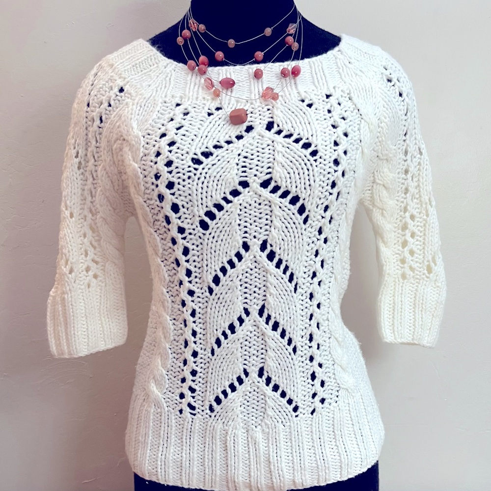 Blue Asphalt Ladies Knitted 3/4 Sleeve Blouse  NWOT- never been use(Y-W)